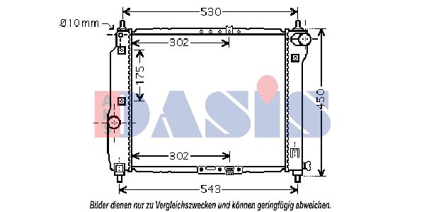 AKS DASIS Jäähdytin,moottorin jäähdytys 510068N